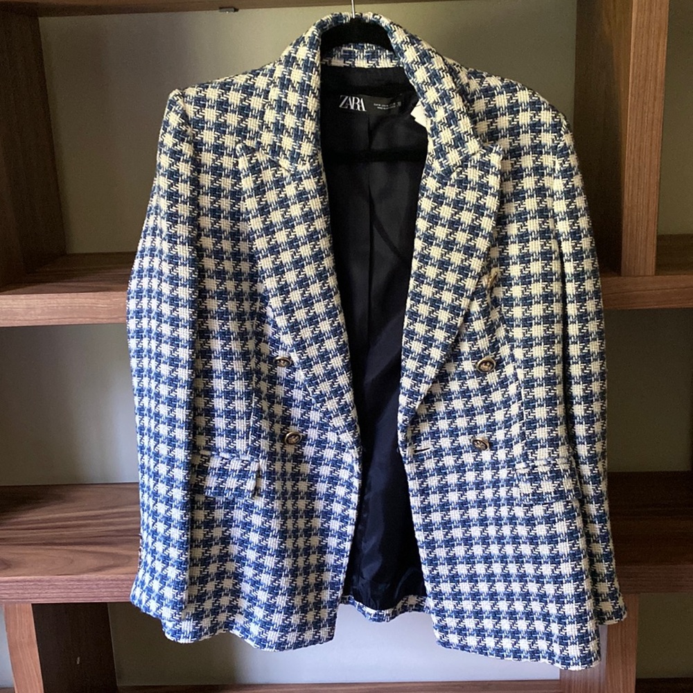 Zara Textured Knit Blazer